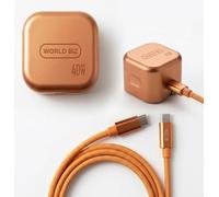 World biz for iPhone 17 16 15 Charger, 40W USB C Fast Charging Adapter with 2M Cable 100W [USBC to C], Orange PD Plug for iPhone 17/17 air/16/15/15/Pro/Pro Max, iPad Pro/Air/Mini