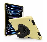 World biz Heavy Duty Case for iPad Pro 12.9 inch (2022/2021/2020/2018, 6th/5th/4th/3rd Gen), Military Grade 3-Layer Full Body Rugged Cover Kickstand, Pencil Holder, Hand Strap (Green Black)