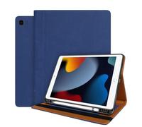 World biz Leather Case for iPad 10.2 Case, Fit iPad 9th Generation/iPad 8th Generation (2020)/7th Generation (2019), Premium Leather Cover with Pocket & Pencil Holder, Auto Sleep/Wake, Navy