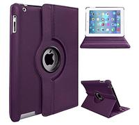 World biz Leather Rotate 360 Stand Case For iPad Air 3 2019 3rd generation and iPad Pro 10.5 2017, Cover with Auto Wake/Sleep A1701/A1709 (Purple)