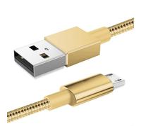 World biz Micro USB Cable, 1M Micro USB Android 3.1A Fast Charger Cable Nylon Braided USB Micro Cord Compatible for Samsung S7/S6,Kindle Fire,Tablets,PS 4 Controller, Android Devices (Gold)
