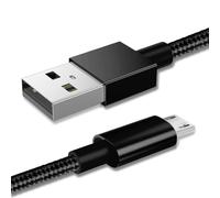 World biz Micro USB Cable, 2M Micro USB Android 3.1A Fast Charger Cable Nylon Braided USB Micro Cord Compatible for Samsung S7/S6,Kindle Fire,Tablets,PS 4 Controller, Android Devices (Black)
