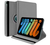 World biz Rotating Case for iPad mini (A17 Pro, 2024 Model, 7th Generation) / mini 6 (2021 Model, 6th Generation), 360 Degree Rotating Leather Protective Stand Cover, Auto Wake Sleep (Grey)
