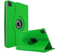 World biz Rotating Case for iPad Pro 12.9-Inch (2022/2021/2020) 360 Degree Swiveling Stand Protective Folio Leather Smart Cover, Auto Sleep/Wake (Green)