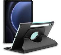 World biz Rotating Case for Samsung Galaxy Tab S9 FE 10.9-Inch 2023 (X510/X516) 360 Degree Rotation Protective Stand Leather Folio Cover Back, Auto Wake/Sleep (Black)