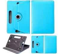 World biz Universal 7 Inch Tablet Case - Premium PU Leather 360 Degree Rotating Stand Folio Wallet Cover Android Tablets, Smooth Interior Fit for Kindle eReader Fire Lenovo/Sony E-Book (Sky Blue)