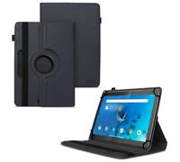 World biz Universal 7 Inch Tablet Case - Premium PU Leather 360 Degree Rotating Stand Folio Wallet Cover Android Tablets, Smooth Interior Fit for Kindle eReader Fire Lenovo/Sony E-Book (Black)