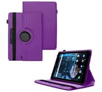 World biz Universal 8 inch Tablet Case, PU Leather Stand Case Folio Cover 360° Rotating Case Fits for All 8.0" Inch Samsung, Lenovo, Acer, Huawei, Sony, iPad, Toshiba Android Tablets (Purple)