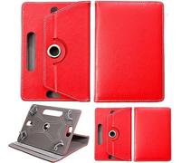 World biz Universal 8 inch Tablet Case, PU Leather Stand Case Folio Cover 360° Rotating Case Fits for All 8.0" Inch Samsung, Lenovo, Acer, Huawei, Sony, iPad, Toshiba Android Tablets (Red)