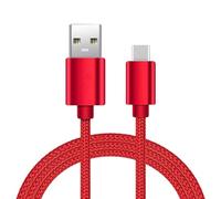 World biz USB C Charger Cable, 2M USB to USB C Cable, Braided USB A to USB C Phone Charger Cable for iPhone 15 (Standard Charging), Samsung S22/S21, Hua-wei, Pixel, i-Pad, Switch,More (Red)