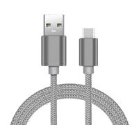 World biz USB C Charger Cable, 2M USB to USB C Cable, Braided USB A to USB C Phone Charger Cable for iPhone 15 (Standard Charging), Samsung S22/S21, Hua-wei, Pixel, i-Pad, Switch,More (Grey)