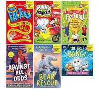 World Book Day 2026 Collection 6 Books Set (Funny FACTopia!, Bunny vs Monkey Total Chaos!, Unbelievable Football, Against All Odds, Bear Rescue & The Big Bang!)