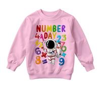 World Book Day Boys and Girls Math Equation National Numeracy Number Day Maths Day Ideas Jumper Sweatshirt for Kids #ND 3-4 Years Light Pink
