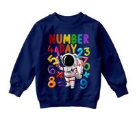 World Book Day Boys and Girls Math Equation National Numeracy Number Day Maths Day Ideas Jumper Sweatshirt for Kids #ND 3-4 Years Navy Blue