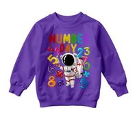 World Book Day Boys and Girls Math Equation Number Day Maths Day Ideas Jumper Sweatshirt for Kids #ND 7-8 Years Purple