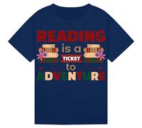 World Book Day Celebration T-Shirt 2025 - Unique Reading Design Tee for Families, Kids, and Adults Navy S