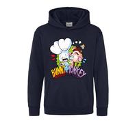 World Book Day Cute Bunny Hoodie Birthday Gift Boys Girls Monkey Funny Pullover Comic Story Angry Characters Unisex Kids Adults Hood (Navy, 7 Years)