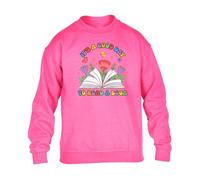 World Book Day IT'S A GOOD DAY TO READ A BOOK Kids SweatShirt Funny Festive Aesthetic Boys Sarcastic Rumor Girls Happy Floral Cheerful School EventGift Sweat Safety Pink - Youth X-Large (Age 12 - 13)