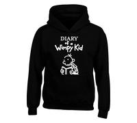 World Book Day Movie Diary Themed Hoodie, Book Lover Wimpy Kid Funny Sarcastic Cartoon Gift For Boys Girls Unisex Hoodie Kids Adults Top (Black, 9 Years)