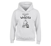 World Book Day Movie Diary Themed Hoodie, Book Lover Wimpy Kid Funny Sarcastic Cartoon Gift For Boys Girls Unisex Hoodie Kids Adults Top (White, 12 Years)