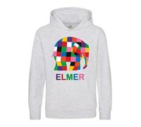 World Book Day Personalised Elmer Hoodie Funny Rainbow Elephant Birthday Gift pullover Boy Comic Character Unisex Kids Adults Hood(4XL, Heather Grey)