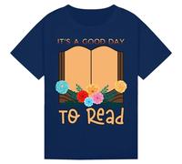 World Book Day T-Shirt for Book Lovers - Perfect for Celebrating Reading with a Stylish Tee for Adults and Children Navy M