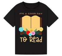 World Book Day T-Shirt for Book Lovers - Perfect for Celebrating Reading with a Stylish Tee for Adults and Children Black L
