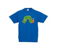 World Book Day - The Very Hungry Caterpillar T-Shirt Funny Book Lovers Story Book Study Lovers Children's Unisex Kids Top (Royal Blue, 7 Years)