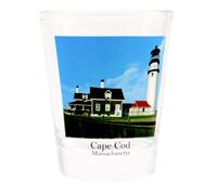 World By Shotglass Cape Cod Massachusetts Lighthouse Collectible Photo Shot Glass