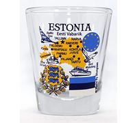 World By Shotglass Estonia EU Series Landmarks and Icons Shot Glass