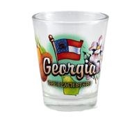 World By Shotglass Georgia Peach State Elements Shot Glass