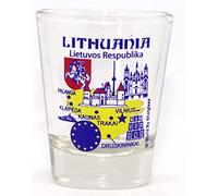 World By Shotglass Lithuania EU Series Landmarks and Icons Shot Glass