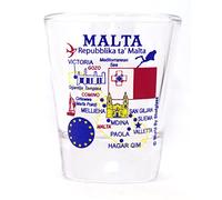 World By Shotglass Malta EU Series Landmarks and Icons Shot Glass