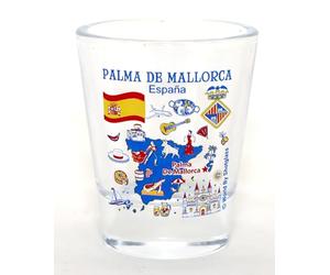 World By Shotglass Palma De Mallorca Spain Great Spanish Cities Collection Shot Glass