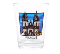 World By Shotglass Prague Czech Republic Shot Glass