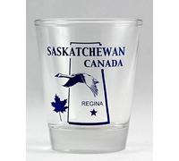 World By Shotglass Saskatchewan Canada (12 in Series of 13) Shot Glass. Collect All!