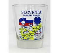 World By Shotglass Slovenia EU Series Landmarks and Icons Shot Glass