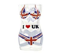 World By Shotglass United Kingdom (UK) Flag Full Body Bikini 3D Shot Glass