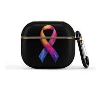 World C-ancer Day Hope Compatible with Airpods 3 Case Hard Scratch-Resistant Drop-Proof Protective Cover with Keychain