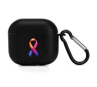 World C-ancer Day Hope Compatible with Airpods 4 Case TPU Scratch-Resistant Drop-Proof Protective Cover with Keychain