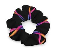 World C-ancer Day Hope Fashion Scrunchies for Women Satin Hair Elastics & Ties Cute Ponytail Holders