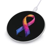 World C-ancer Day Hope Funny Cell Phone Wireless Charger 10W Fast Charging Pad for Home Office