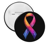 World C-ancer Day Hope Novelty Brooches & Pins Tinplate Personalised Lapel Badge for Men Women