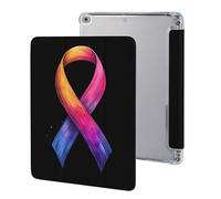 World C-ancer Day Hope Tri-fold Tablet Case Compatible with IPAD 2017/2018/Air1/Air2 (9.7in)/Pro (10.5in) /Air3(10.5in)/10代 (10.9in) Soft Protective with Pen Slot