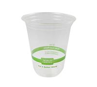 World Centric Compostable Cups 12 oz - Clear Cold Cups Made from Plants - 100 Pack