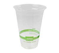 World Centric Compostable Cups 16 oz - Clear Cold Cups Made from Plants - 100 Pack