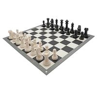 World Chess Championship Set (Academy Edition) | 3.4" King and 2 Extra Queens - Complete Chess Set with Pieces and Chequerboard