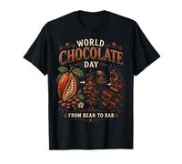 World Chocolate Day from Bean to Bar Funny Chocolate T-Shirt