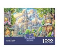 World Cities Collage Colourful Garden with Ornate Structure 1000 Pcs Puzzle Adults And Children Beautifully Illustrated 70x50cm/1000pcs
