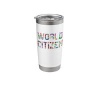 World Citizen with Flags of Various Countries - Globetrotter Stainless Steel Insulated Tumbler